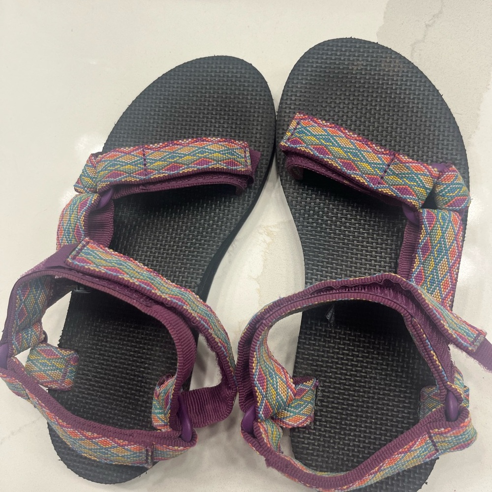 Teva Women's Purple and Multicolor Strap Sandals - Picture 2 of 5